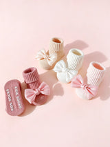 Chaussettes bébé antidérapantes – coton (lot de 4)
