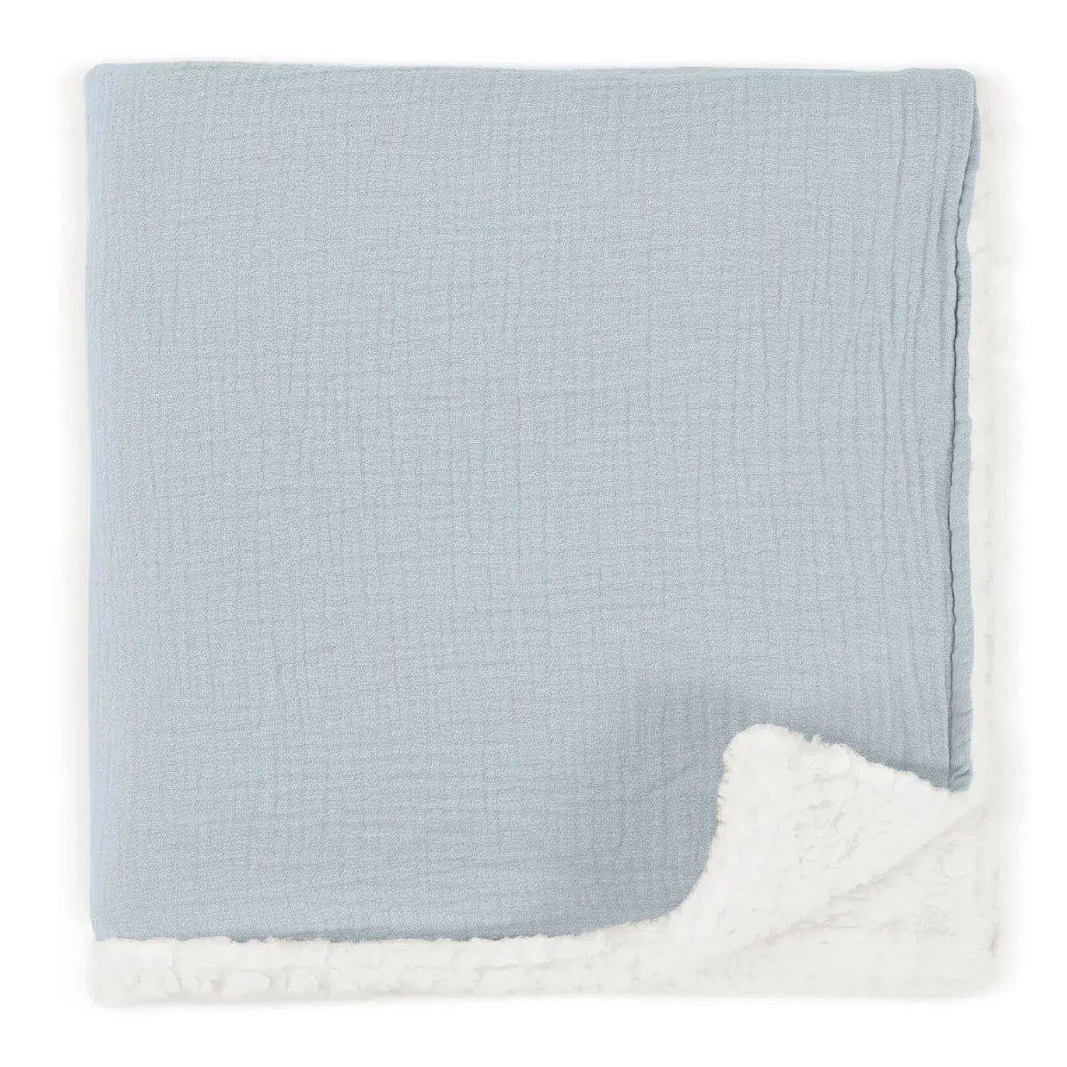 Couverture personnalisée bébé brodée au prénom – Double gaze & sherpa