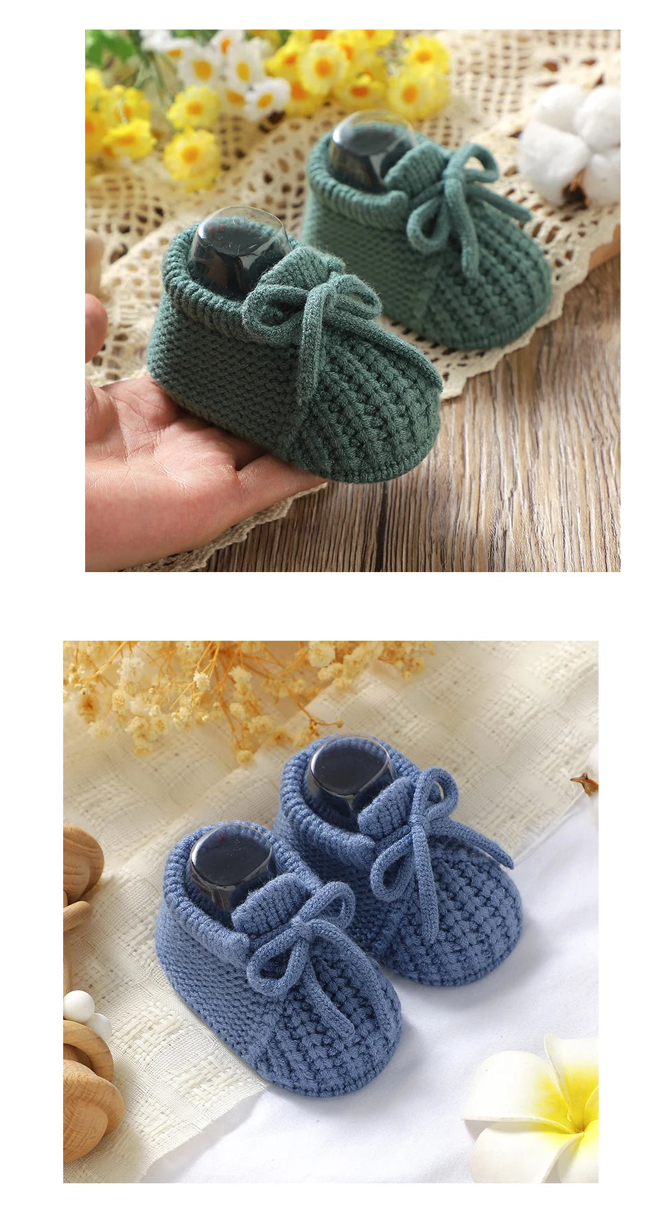 Chaussons bébé en maille douce – naissance à 18 mois