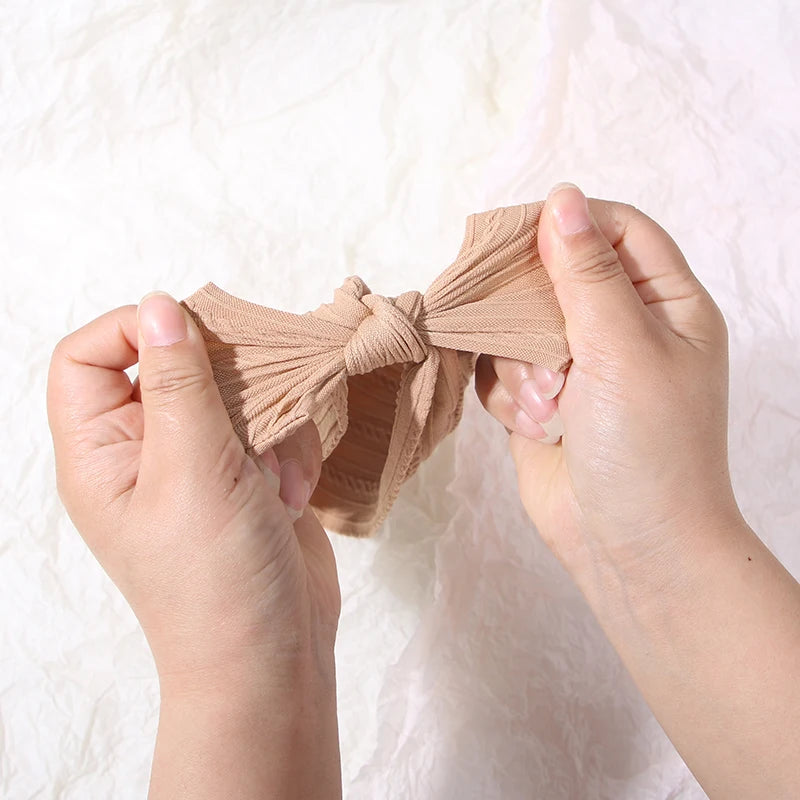 Bandeaux bébé fille – nœud en nylon doux (lot de 3)