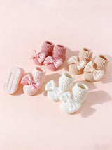 Chaussettes bébé antidérapantes – coton (lot de 4)