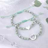 Bracelet maman-bébé pierre Amazonite (duo)