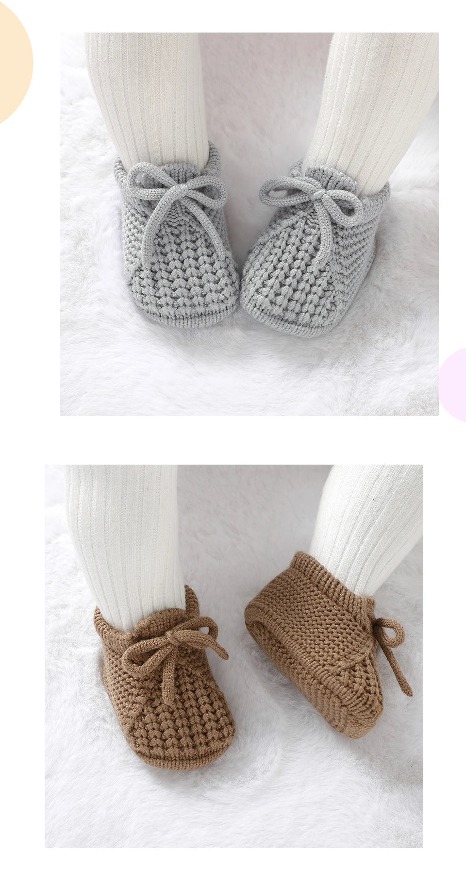 Chaussons bébé en maille douce – naissance à 18 mois