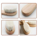 Brosse et peigne bébé en bois – poils doux (set)