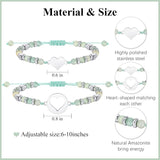 Bracelet maman-bébé pierre Amazonite (duo)