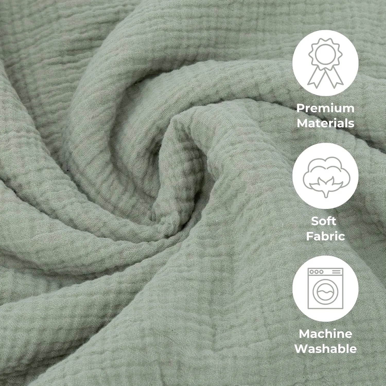 Couverture personnalisée bébé brodée au prénom – Double gaze & sherpa