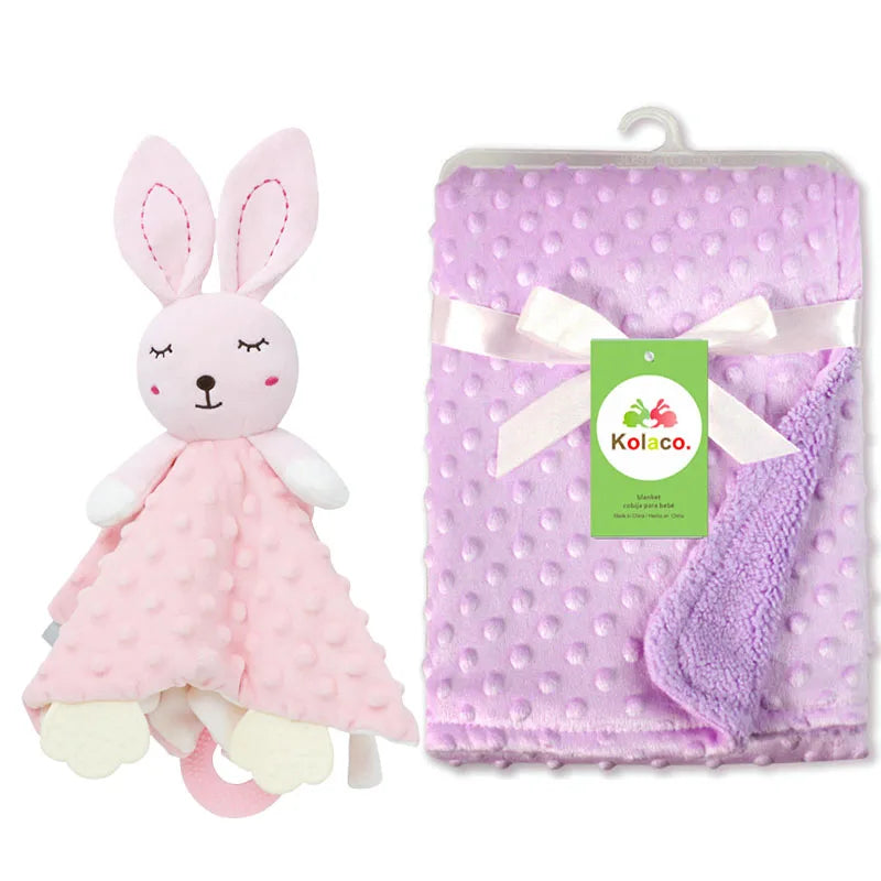 Doudou personnalisé bébé brodé au prénom – Lapin minky tout doux