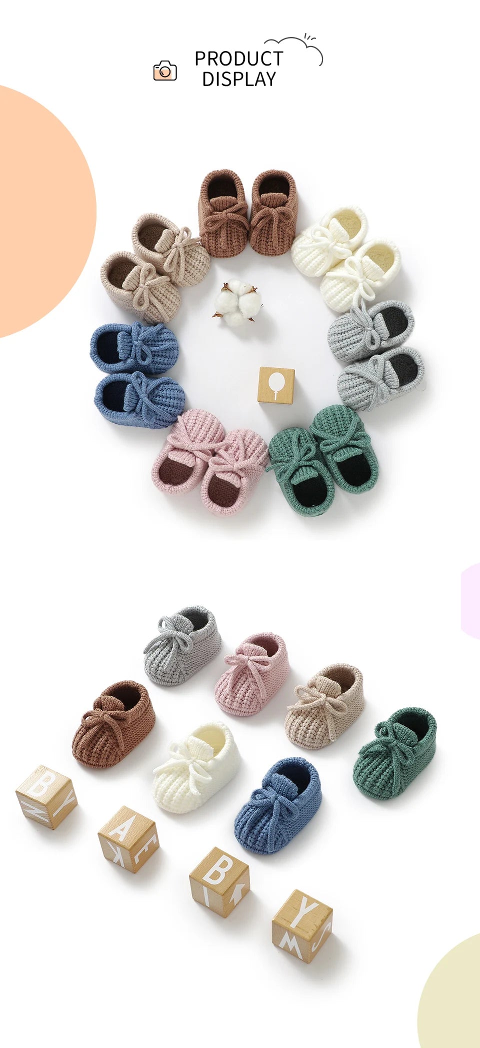 Chaussons bébé en maille douce – naissance à 18 mois