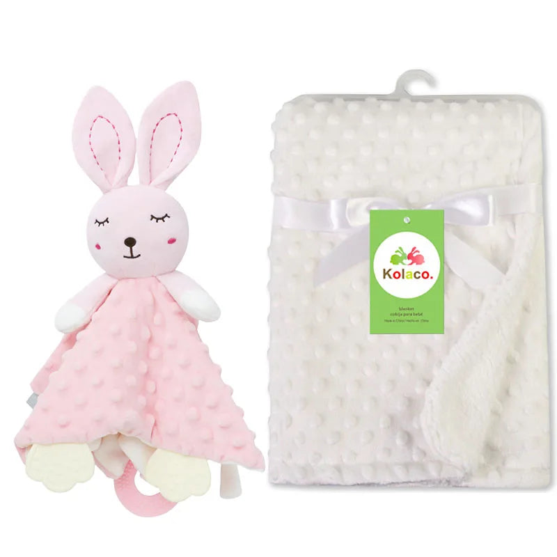 Doudou personnalisé bébé brodé au prénom – Lapin minky tout doux
