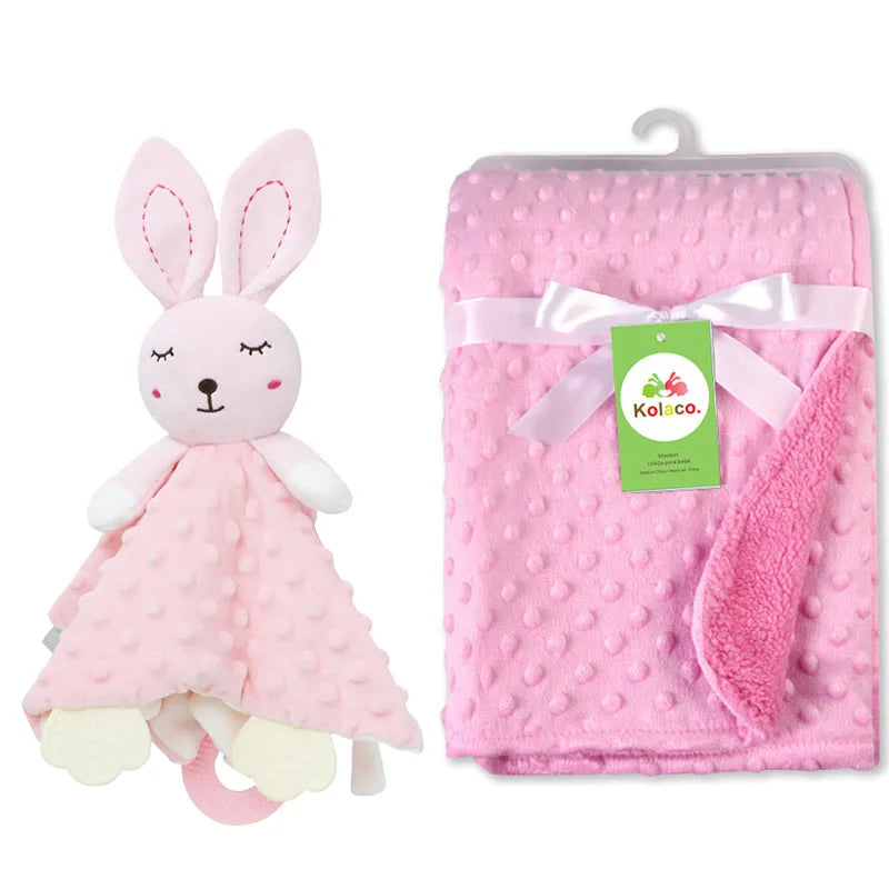Doudou personnalisé bébé brodé au prénom – Lapin minky tout doux