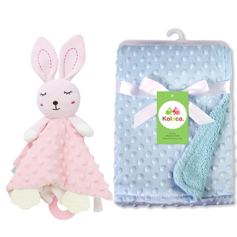 Doudou personnalisé bébé brodé au prénom – Lapin minky tout doux