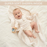 Couverture personnalisée bébé brodée au prénom — double gaze
