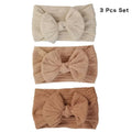 Bandeaux bébé fille – nœud en nylon doux (lot de 3)