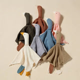 Doudou plat personnalisé cygne au prénom