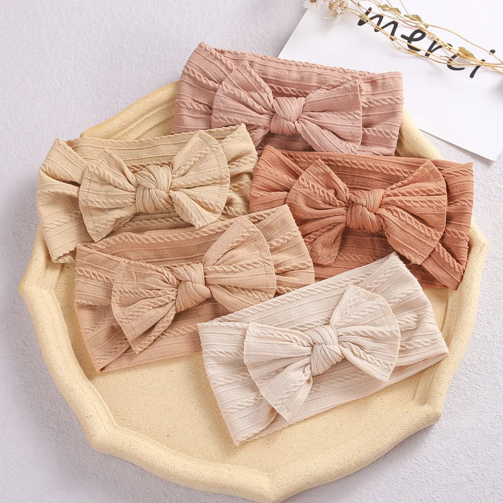 Bandeaux bébé fille – nœud en nylon doux (lot de 3)