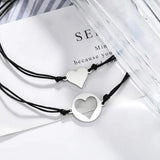 Bracelet maman-bébé cœur assorti (duo)