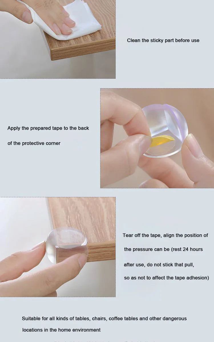 Protège-coins de meuble bébé – silicone souple (lot)
