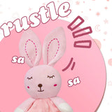 Doudou personnalisé lapin brodé au prénom — minky