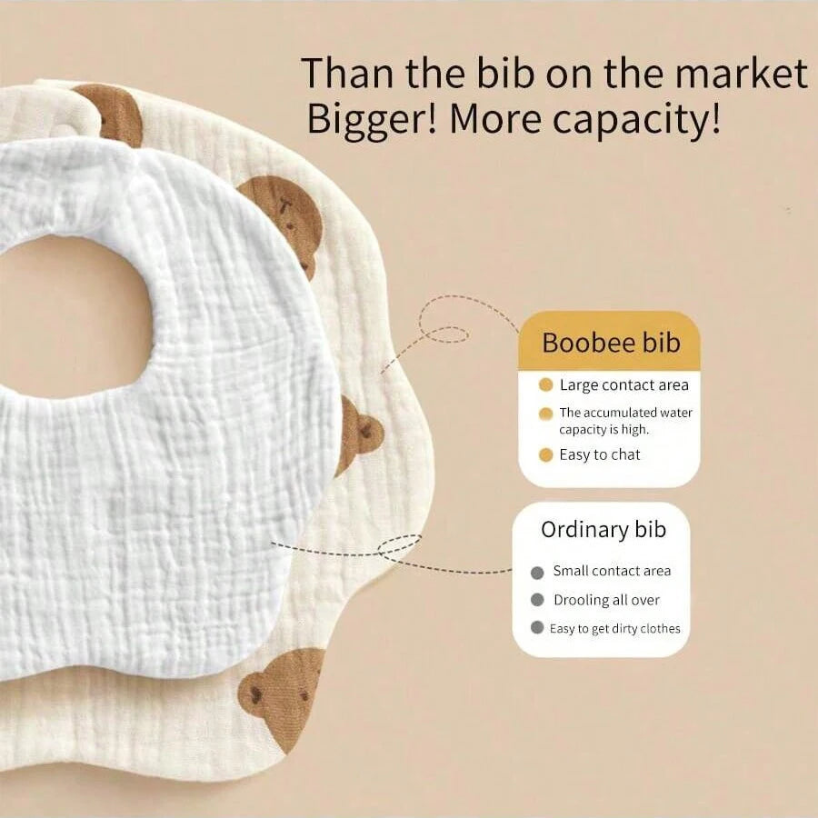 Bavoirs bébé en coton – motifs tout-petits (lot de 4)
