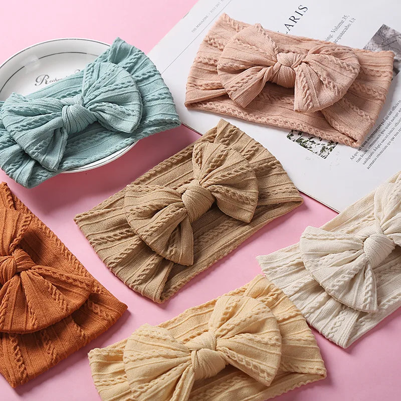 Bandeaux bébé fille – nœud en nylon doux (lot de 3)