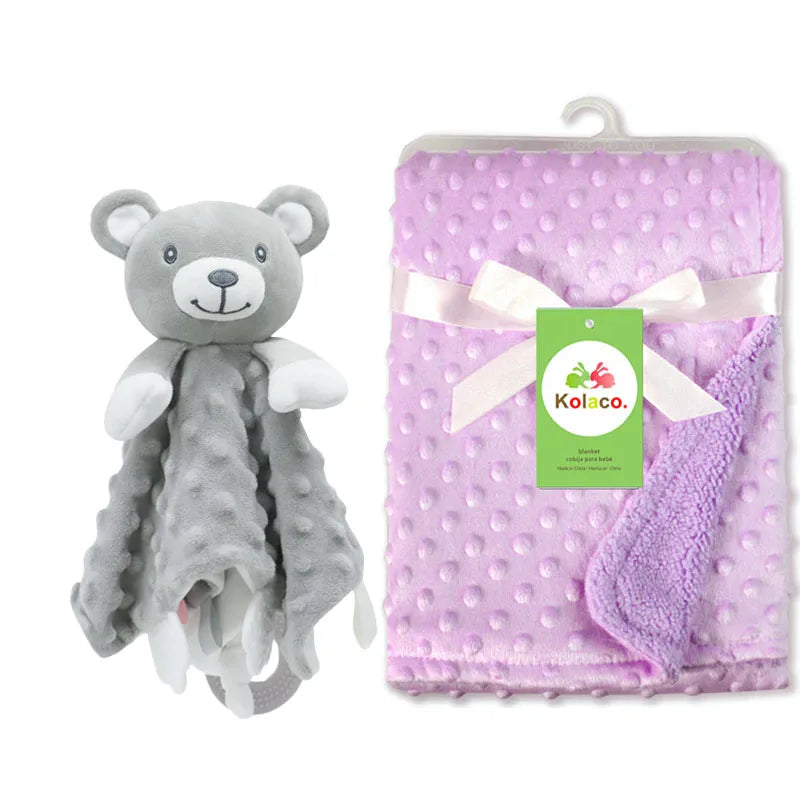 Doudou personnalisé bébé brodé au prénom – Lapin minky tout doux