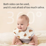 Bavoirs bébé en coton – motifs tout-petits (lot de 4)