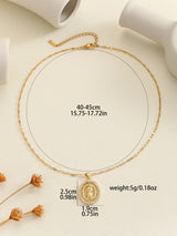 New Personalized Colorful Zircon Necklace Design, Fashionable, Light, Luxurious And Versatile, Popular Madonna Necklace