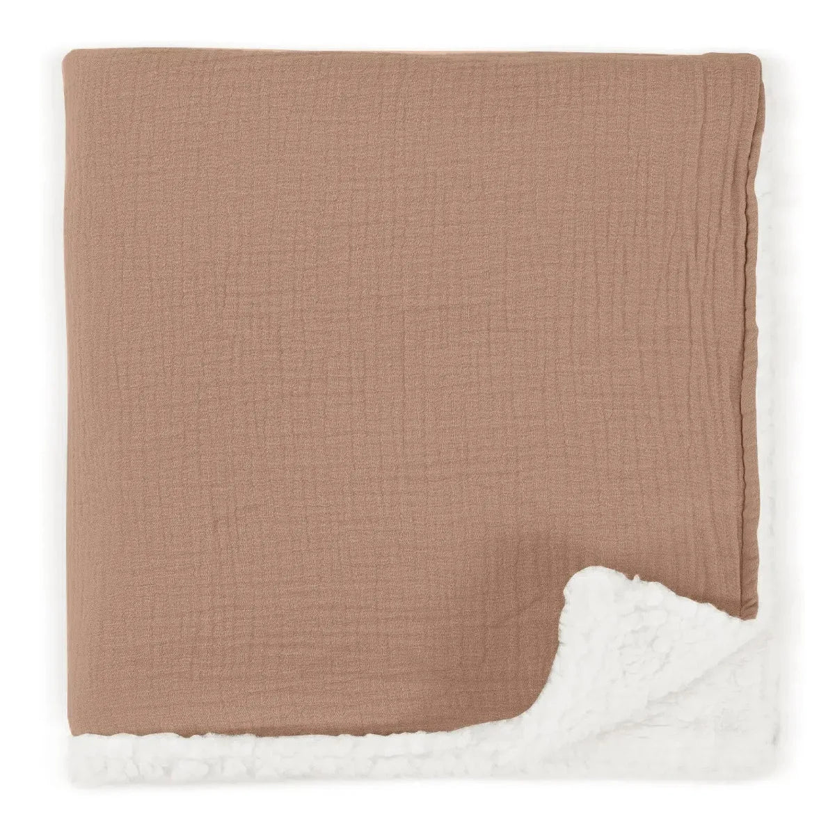 Couverture personnalisée bébé brodée au prénom – Double gaze & sherpa