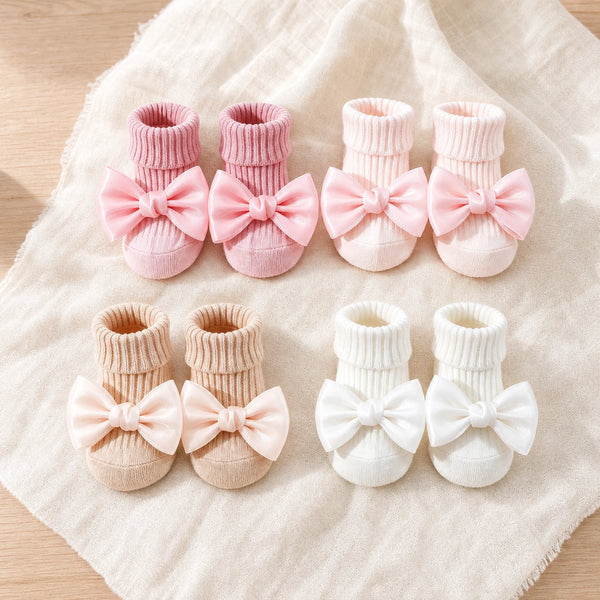 Chaussettes bébé antidérapantes – coton (lot de 4) – présentation du produit