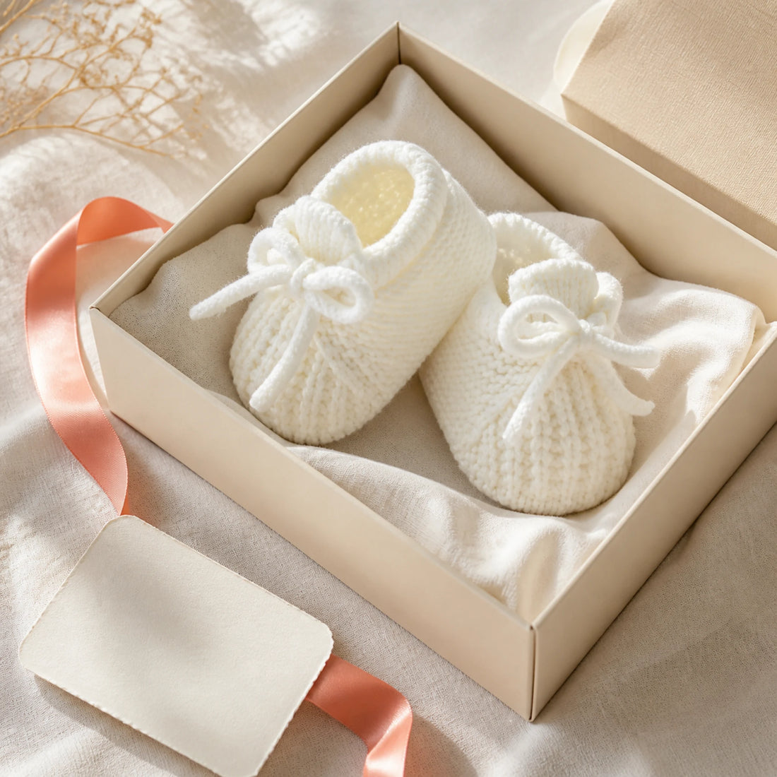 Chaussons bébé en maille douce – naissance à 18 mois – mise en situation du produit