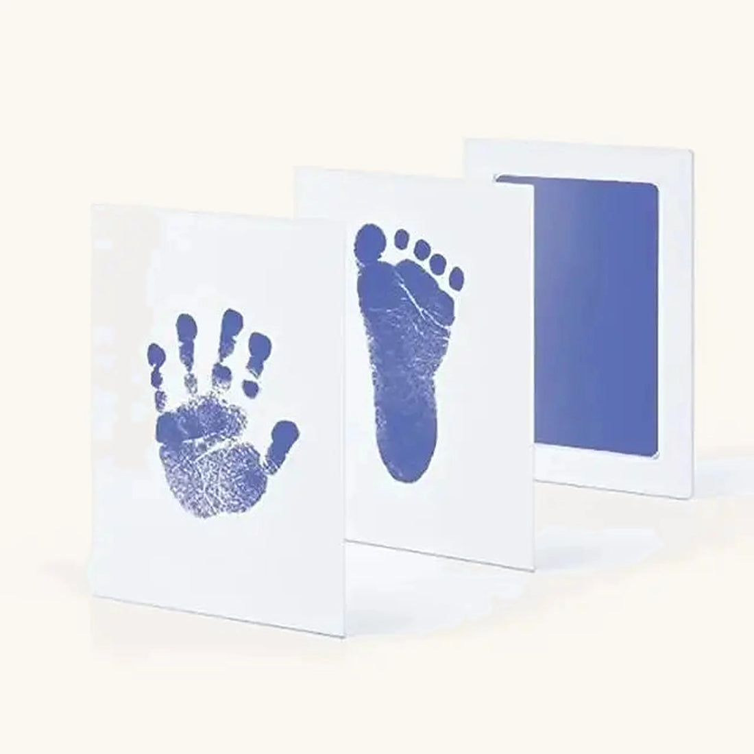 Kit empreinte bébé encre bleue sans contact, main et pied - kit empreinte bébé | Petit Murmure