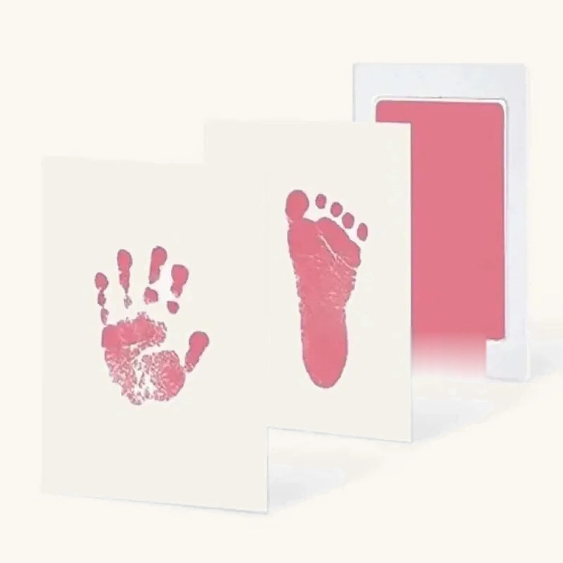 Kit empreinte bébé encre rose sans contact, main et pied - kit empreinte bébé | Petit Murmure